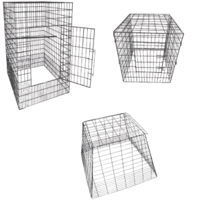 Foldable Cage for Poultry, Pets, & Livestock – Durable, Space-Saving, with Two Doors, Available in Square & Pyramid Designs